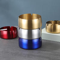 Ashtray Redondo De Acero Inoxidable Portátil Para Tabla Plata Metal Para Fumador Ash Tray De Smoker - details 5