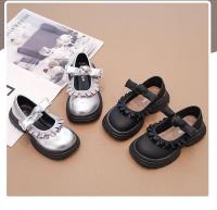 Zapatos de cuero de princesa con volantes para niñas, zapatos de vestir plisados con lazo, para fiesta de boda, suela gruesa, Chic, otoño, 2024 - details 1