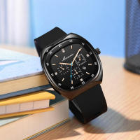 Reloj de hombre con aguja azul y correa de silicona Fashion Barrel - details 0