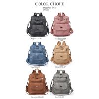 Mochila Antirrobo Impermeable para Mujer, bolso de Cuero PU, Hombro informal, Gran para Viaje, Trabajo y Escuela - details 1