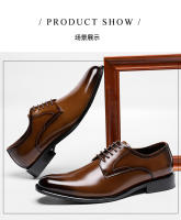 Zapatos de cuero para hombres, cuero genuino para hombres, estilo británico, zapatos sencillos y lisos para hombres. - details 1