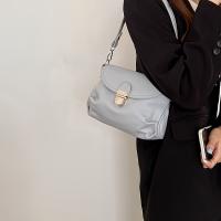 Bolso cruzado vintage para mujer Suave, desmontable, cierre con cerradura, color sólido, forro de policiéster, elegante bolso de hombro para todas las ocasiones - details 3