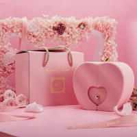 Collar Personalizado de Cobre con Colgante de Proyección 100 Lenguas Caja de Joyería en Forma de Manzana con Rosa Conservada Perfecto para el Día de la Madre - details 2