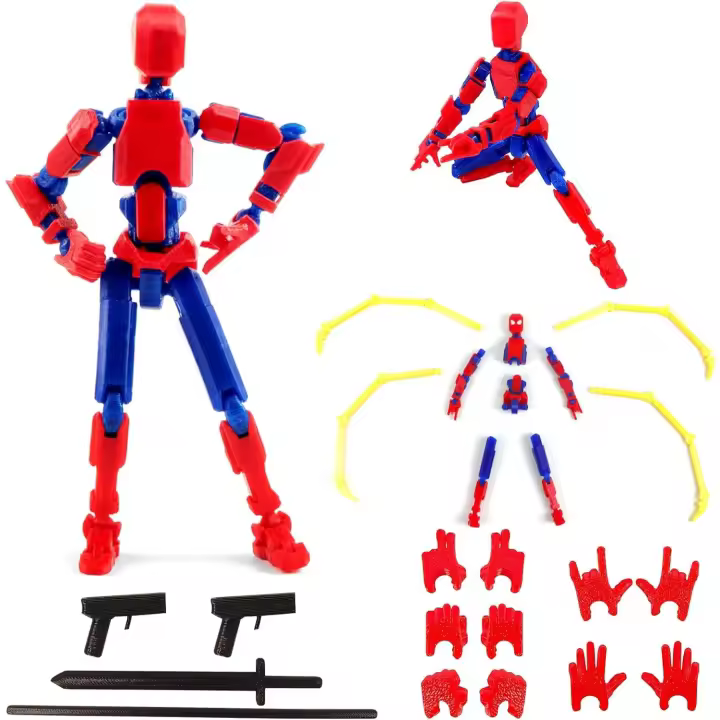 (Ensamblaje completado) Figura de acción, figura de acción de robot impresa en 3D Spider Guy multiarticulado móvil con garras y manos, figuras de acción de superhéroes para niños, decoraciones de escritorio - 1