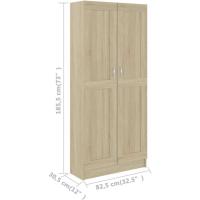 Estantería de Libros Armario Soporte de Almacenamiento de Madera Sonoma - details 2