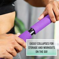 1pc Pilates Bar Kit With Resistance Bands, Stainless Steel Exercise Stick - details 4