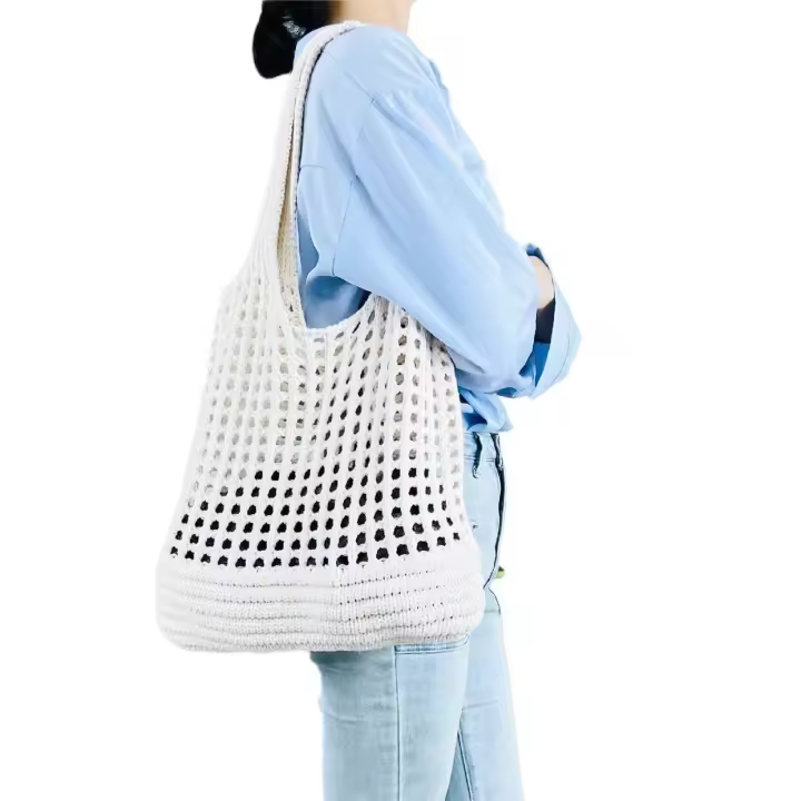 Originals Originals Originals Bolso de hombro tejido con diseño hueco Retro para mujer, bolso VIE de verano para mujer de gran capacidad, bolso de playa - 1