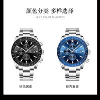 Reloj de cuarzo con correa de acero multifunción para hombre nuevo suizo - details 4