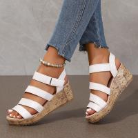 Sandalias de tacón de cuña para mujer, zapatos de verano - details 7