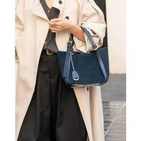 Bolso de Tote Mate Azul Vintage-Inspired Cruzado Chic con Correa Desmontable - details 7