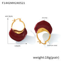 Pendientes de lustrous para las mujeres,316L pendientes colgantes de Maple inoxidable - details 5