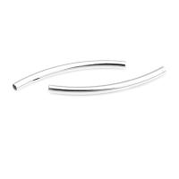 20 piezas, 25MM, 30MM, 35MM, 18K, Color dorado, latón, pulseras arqueadas lisas, tubo, suministros para fabricación de joyas, accesorios Diy - details 0