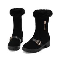Nuevas botas de nieve casuales de tacón bajo botas bajas de borde peludo de gran tamaño - details 4