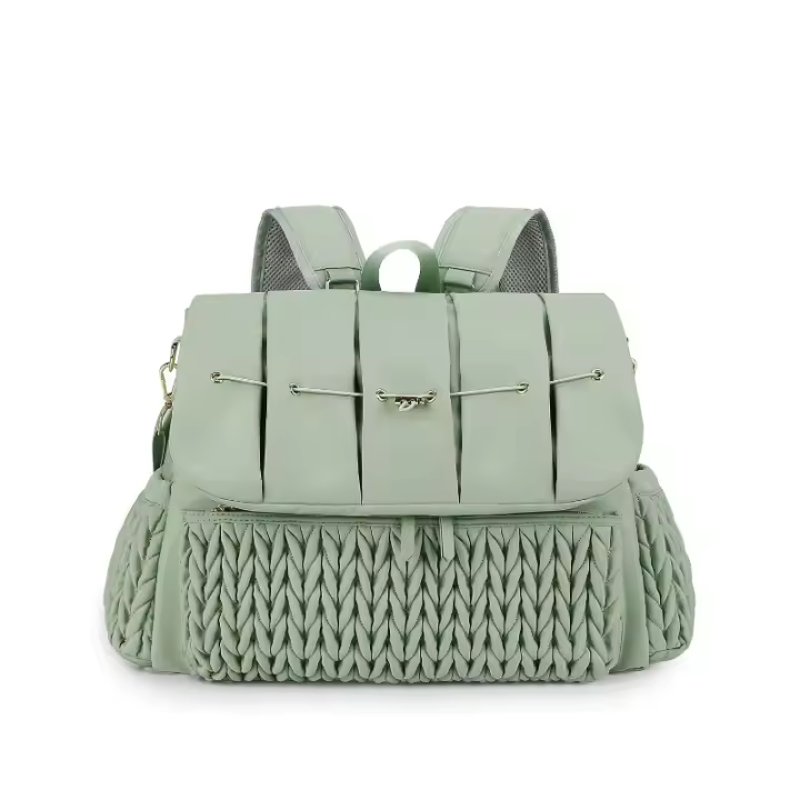 Doble hombro mamá bolsa de gran capacidad de moda de un solo hombro portátil madre bolsa de viaje al aire libre aislamiento térmico impermeable bolsa de pañales - 1