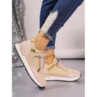 Zapatillas de deporte para mujer, nuevas y cómodas zapatillas deportivas con plataforma de cuero parcheado para correr al aire libre, informales, cómodas y a la moda - details 17