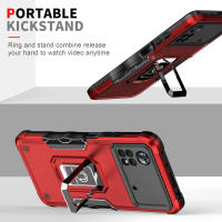 Funda de armadura de absorción de impacto para Xiaomi, carcasa de Metal con soporte de TPU para coche, POCO M4 Pro X4 Pro X3 NFC A1 Plus Redmi Note 12 11 10 Mi 11T - details 1