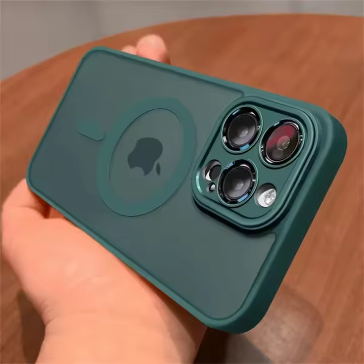 Funda de Lujo Mate Transparente y a Prueba de Golpes Carga Inalámbrica Magsafe para iPhone 16, 15, 14, 13, 12, 11 Pro Max Accesorios de Electrónica - 1
