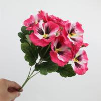 Conjunto de 6 Flores Artificiales Grandes Viola de Tres Colores para Exteriores, Interiores, Jardín, Decoración del Hogar, Festivales, Fiestas y Vacaciones - details 4