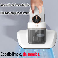 Aspiradora de mano inalámbrica antiácaros de 150 W, limpiadora de colchones UV antiácaros de 10 kPa, con filtro de doble taza, elimina el 99,99 % de ácaros y bacterias en camas, almohadas, sofás, colchones y alfombras. Ideal para desinfección (blanco). - details 4