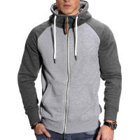 Sudadera deportiva para hombre, top con mangas de color en contraste, moda casual - details 27