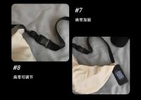 Bolso de hombro con cremallera de viaje impermeable de nailon estilo japonés Harajuku Unisex de gran capacidad de Color sólido para hombre - details 14