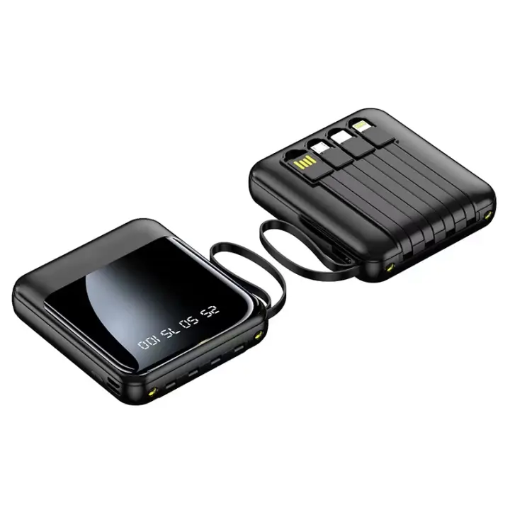 Viene con un contador de Energía de 4 cables, 20000mAh, Gran capacidad de carga rápida, Carga Flash, ultradelgado - 1