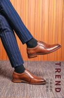 Cuero genuino de primera capa de cuero de vaca hecho a mano zapatos de cuero para hombres zapatos para hombres. - details 9