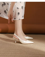 Sandalias de aguja nuevas, sencillas y versátiles, con estampado de leopardo y espalda puntiaguda. - details 25
