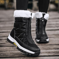 Botas largas de algodón para mujer, nueva moda informal, tela de paraguas apilada, calidez y espesor en moda de invierno, tela, - details 4