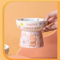 Pet Supplies Ceramic Cat Bowl Creative Multi-use Dog Food Feeding Basin Anti Tipping Non-slip Pet High Foot Bowl Neck Protection - details 10