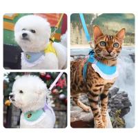 Conjunto de arnés y correa para mascotas a prueba de Escape, diseño de babero, chaleco con cuello para perros transpirable, correa y arnés para mascotas cómoda y ajustable - details 5