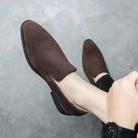 2024 zapatos puntiagudos ocasionales del negocio de los hombres del cuero del ante de la oficina del nuevo producto Chaussures Homme Cuir - details 13