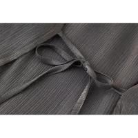 Moda para Mujer OUWU Conjunto de Dos Piezas de Kimono Texturizado y Pantalones Rectos de Cintura Alta Elástica - details 10