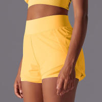 Yoga de Color sólido transpirable, de secado rápido, para mujer, verano con bolsillos, pantalones cortos para deportes de ciclismo, pantalones cortos de gimnasio - details 12