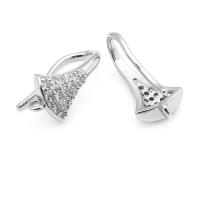 Ganchos de Pendientes de Brasso Dorado 18K con Zirconia Accesorios de Joyería DIY de Alta Calidad para Mujeres - details 12