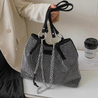 Bolso de Mano de Cuero PU de Gran Capacidad para Mujer Diseño de Lujo con Piedras Preciosas Bolso de Compras de Moda con Mango Superior - details 7