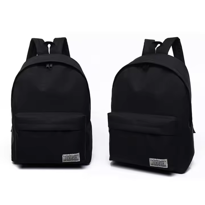 Mochila de lona de Color sólido para hombre, resistente al desgaste, Simple, a la moda, para estudiantes - 1