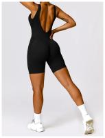 Mono de Yoga con Espalda Hermosa y Hueca Traje Deportivo de Fitness para Mujer Material Exterior de Nylon T-Shirt - details 27