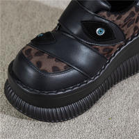 Zapatos de Muffin de Moda Primavera 2025 Calzado de Mujer con Estampado de Leopardo y Correa de Velcro - details 13