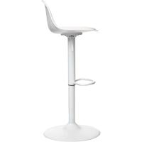 Juego de 2 taburetes de bar regulables en altura, color blanco, D 45 x H 103 cm - details 4