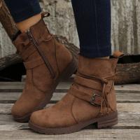 Botas martin para mujer, botas planas informales, zapatos para mujer - details 6