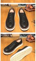 Zapatos de hombre de cuero genuino de alta gama, de cuero vacuno puro, casuales, con suela suave, al por mayor. - details 10