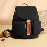 Mochila escolar de moda para mujer, mochila informal de viaje de gran capacidad, mochila simple para niña, color negro - details 5