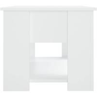 Mesa de centro, mesa auxiliar, consola lateral, salón, sofá, sala de estar, cafetería, muebles, mobiliario, madera contrachapada blanca, 79x49x41 cm - details 7