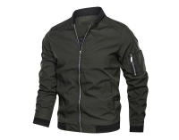 Chaquetas de bombardero con cremallera para hombre, ropa deportiva ajustada con bolsillos, moda Hip Hop, primavera y otoño - details 8