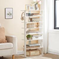 Zapatero, Estante Zapatero, Estantería para Zapatos, Mueble Zapatero de 8 Niveles, con 2 Ganchos, 50 x 28 x 113 cm, para Entrada, Dormitorio, Ahorra Espacio, Blanco - details 8