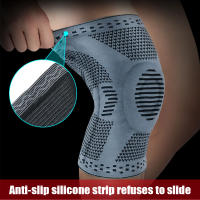 Soporte de compresión para rodilla, Protector de rótula, almohadilla de silicona para piernas, deporte, ciclismo, correr, baloncesto y fútbol, 1 par - details 4