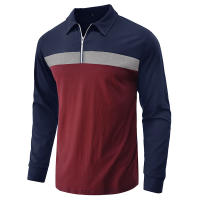 Polo camiseta de hombre 2023 otoño e invierno nueva solapa color a juego POLO camisa de comercio exterior de hombre manga larga - details 17