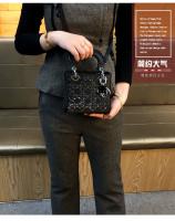 Bolso de Princesa Diana acolchado con diseño de personalidad de la marca Hong Kong2025Nuevo bolso de lujo de lentejuelas, bolso cruzado versátil - details 8