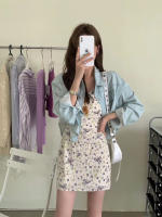 Vestido Mini Floral de Verano Tirantes, Cintura Ajustada, Estilo Coreano Moda para Mujeres - details 15